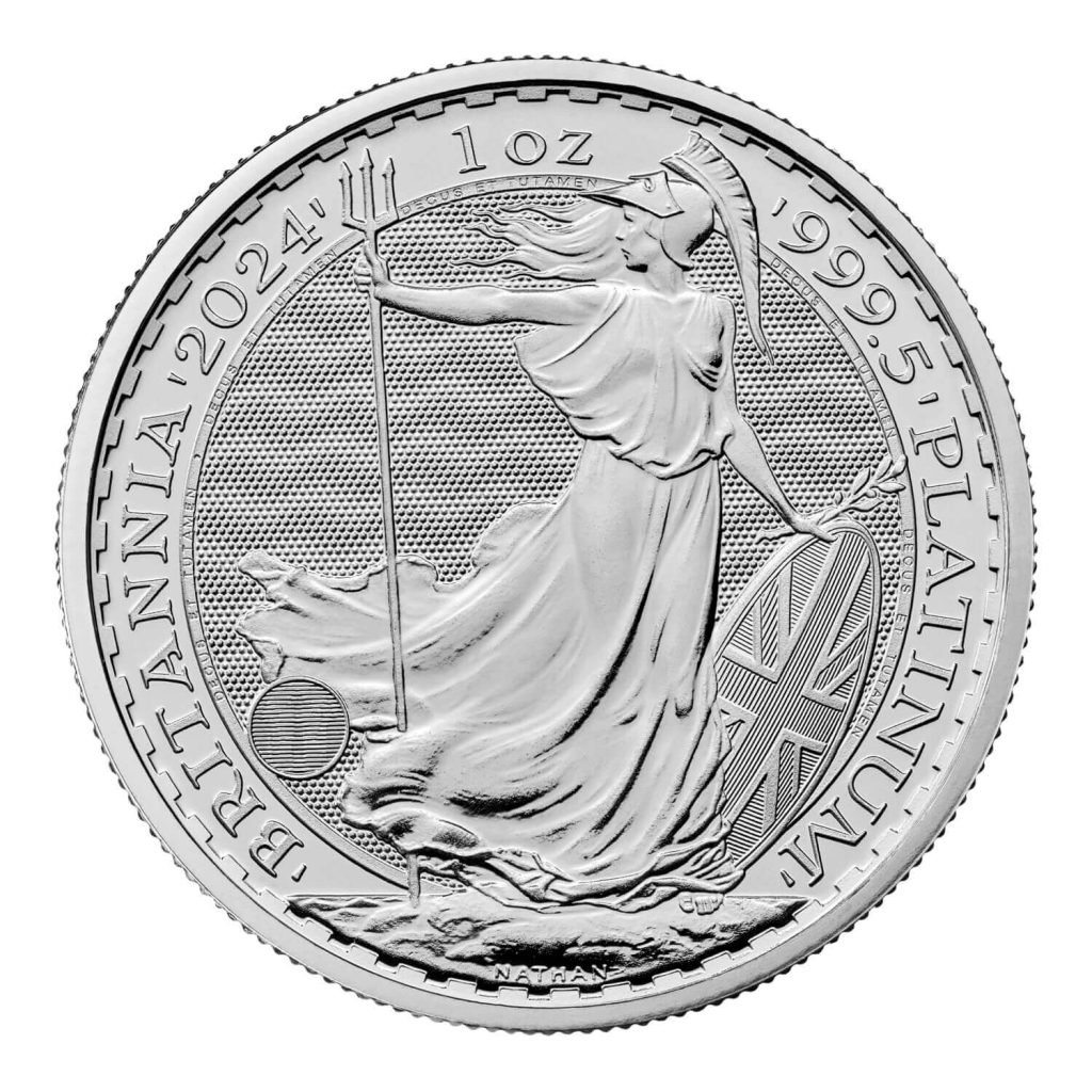 1 Uncja Britannia Karol III Platynowa Moneta
