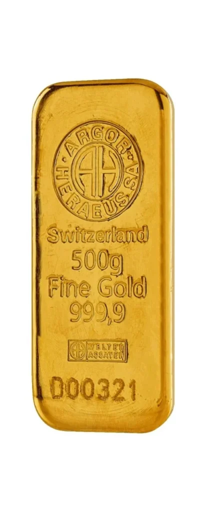500 g Goldbarren | Argor-Heraeus