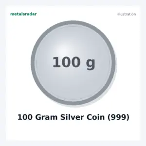 100 Gram Silver Coin (999)