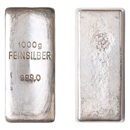 Lingote de plata de 1kg