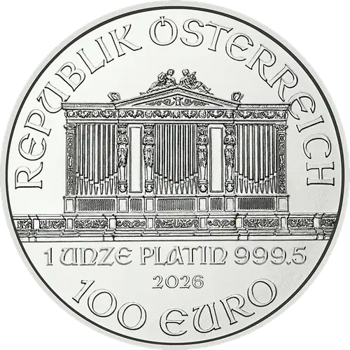 Filharmonik Wiedeński 1 oz platyna – awers