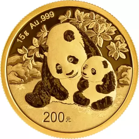 Złota moneta chińska panda 15g