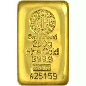 sztabka złota 250g argor heraeu