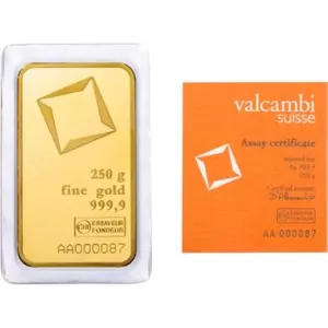 sztabka złota 250g valcambi