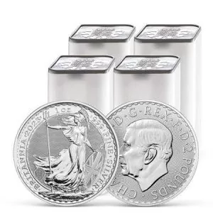 100 uncji Britannia Karol III Srebrna Moneta
