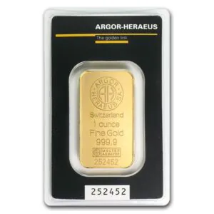 1oz Gold Bar | Argor-Heraeus
