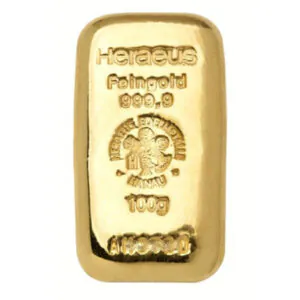 100g Gold Bar | Heraeus