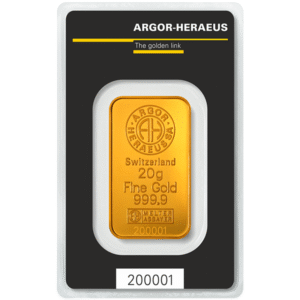 20g Gold Bar | Argor-Heraeus